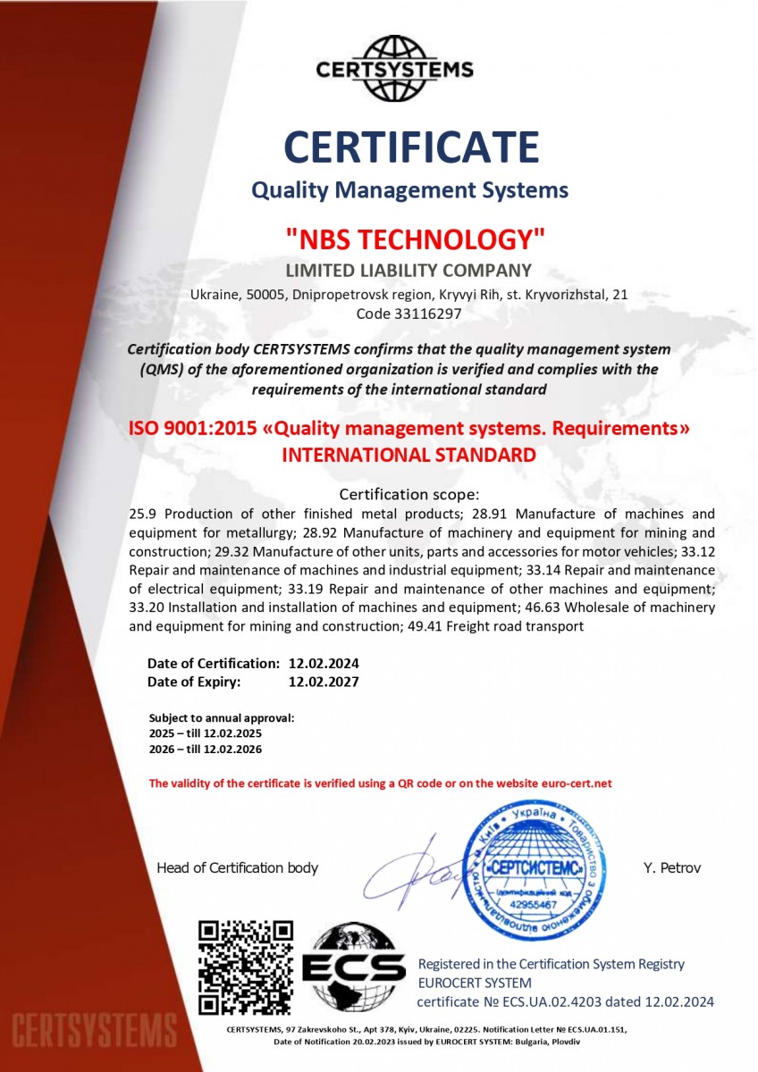 CERTIFICATE ISO 9001:2015 